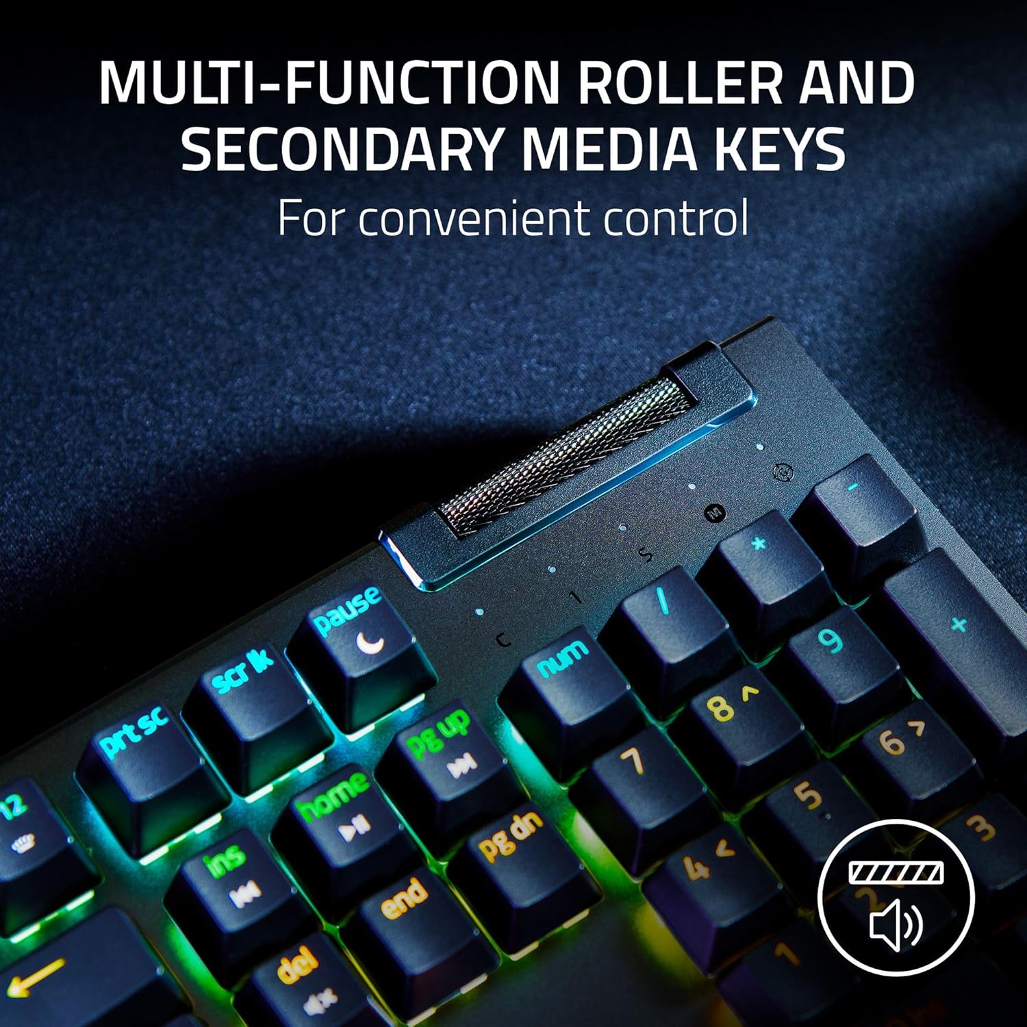 Razer Blackwidow V4 X Mechanical Gaming Keyboard: Yellow Switches Linear & Silent - 6 Macro Keys - Chroma RGB - Doubleshot ABS Keycaps - Roller & Media Keys - Snap Tap