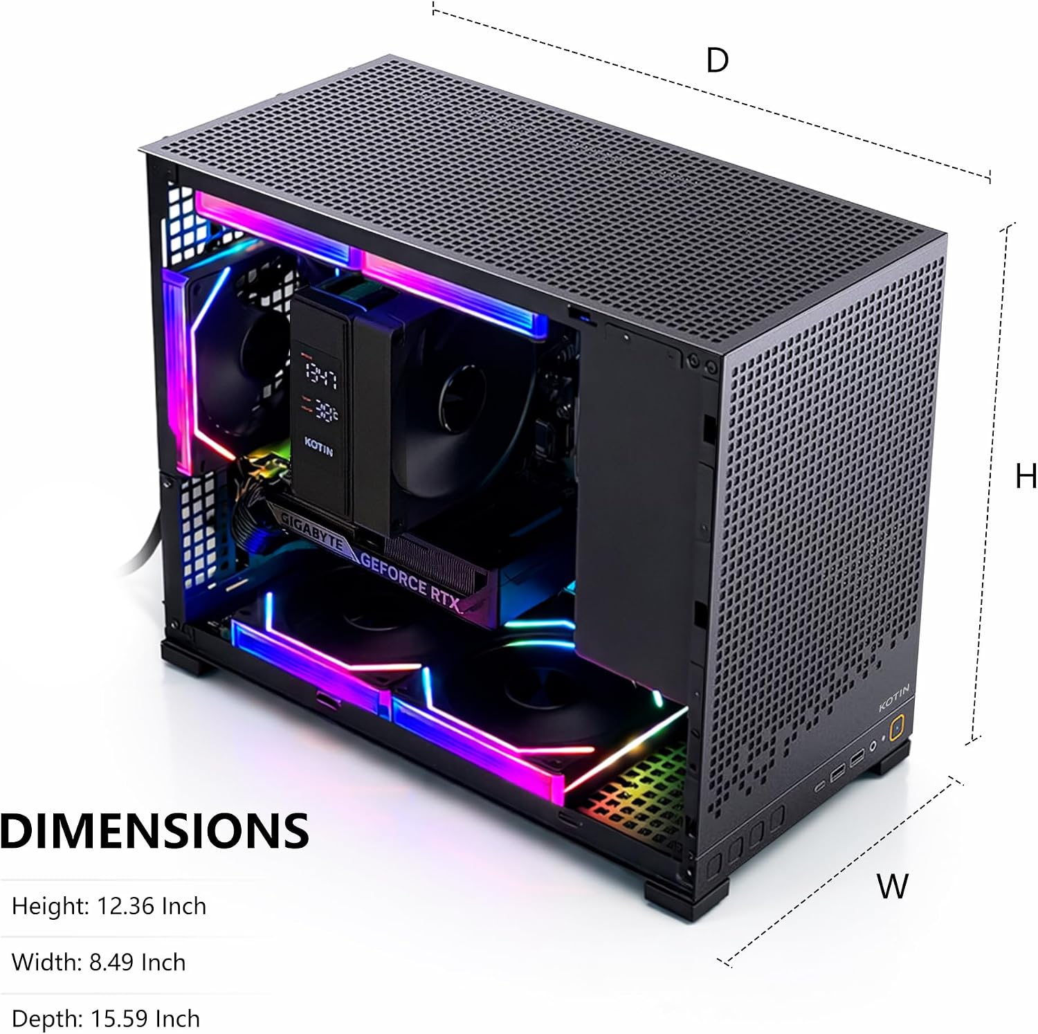 Prebuilt Gaming PC Desktop, AMD Ryzen 5 9600X up to 5.4Ghz, Geforce RTX 5060 8GB, 16GB DDR5-6000, 1TB Pcie 4.0 Nvme SSD, 650W 80+ Gold PSU, Wifi 7, Win 11 Home, 1080P/1440P Gaming Tower