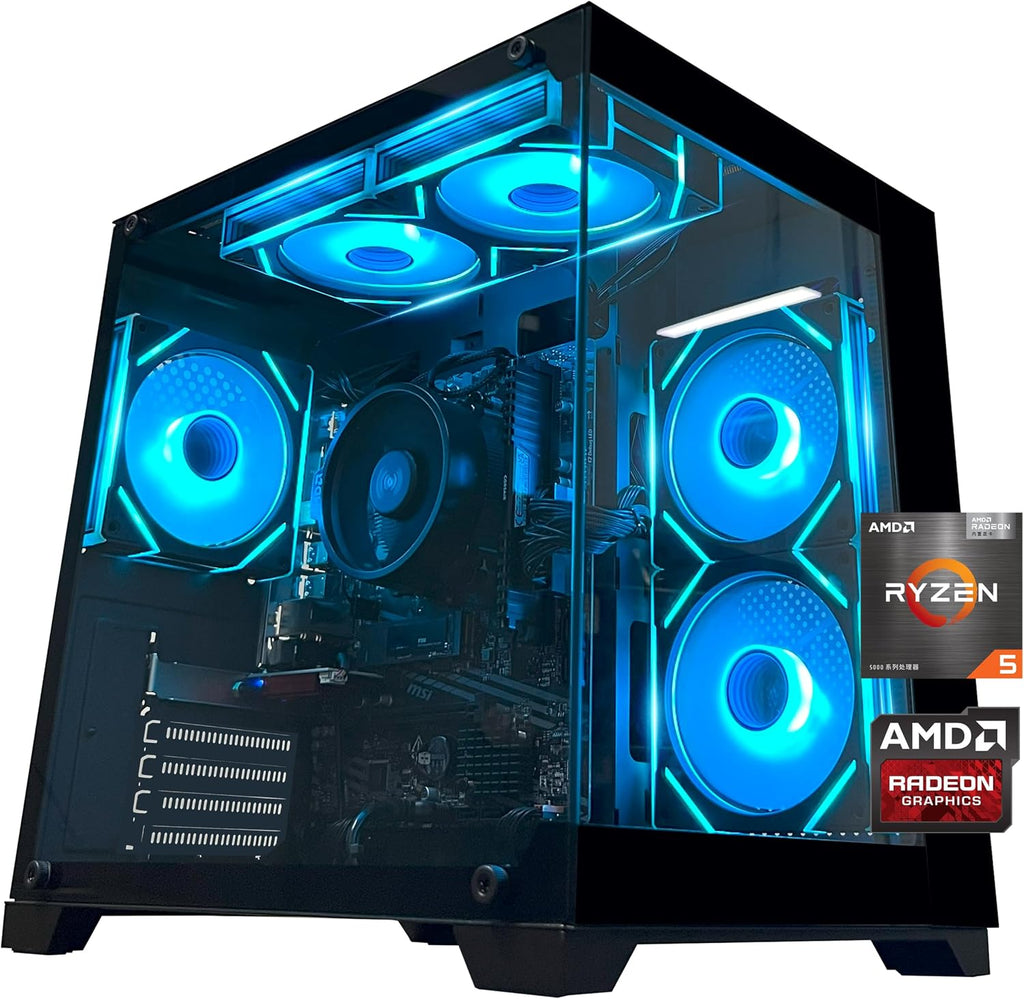 Gaming PC Desktop Computer AMD R5 5600GT 16GB 1TB Nvme Towers Wifi | 16GB DDR4 3200Mhz, 1TB M.2 Nvme Pcie, 550W 80PLUS PSU, Wifi BT, Game Design Office Console
