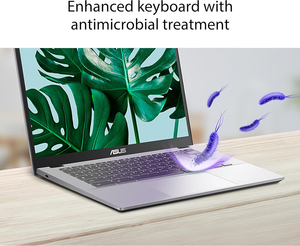 ASUS Chromebook plus CX34 Laptop with Google AI, 14" Display (1920X1080), Intel® Core™ I3-1215U Processor, 8GB RAM, 256GB UFS Storage, Chromeos, White, CX3402CBA-DH386-WH