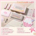 YUNZII C75 wireless mechanical keyboard with pastel-colored keycaps and packaging