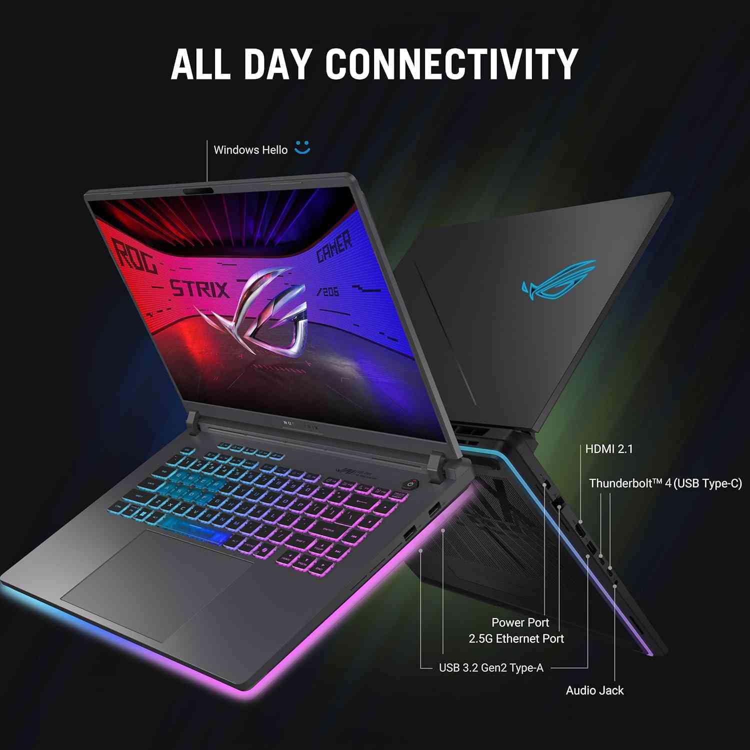 ROG Strix G16 (2025) Gaming Laptop, 16” FHD+ 16:10 165Hz/3Ms Display, NVIDIA® Geforce RTX™ 5060 Laptop GPU, Intel® Core™ I7 Processor 14650HX, 16GB DDR5, 1TB Gen 4 SSD, Wi-Fi 7, Windows 11 Home