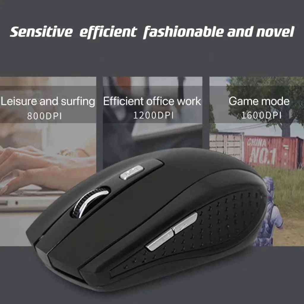 2.4G USB Red Optical Wireless Mouse 6D for Computer Laptop Gaming Mice Ergonomically-Designed Wireless Mouse