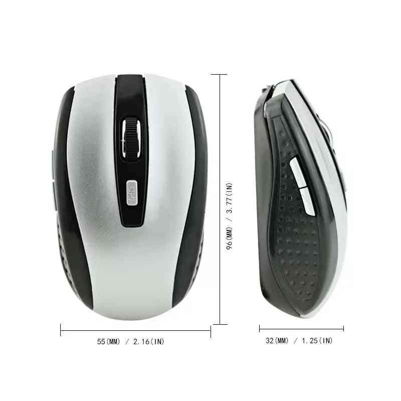 2.4G USB Red Optical Wireless Mouse 6D for Computer Laptop Gaming Mice Ergonomically-Designed Wireless Mouse