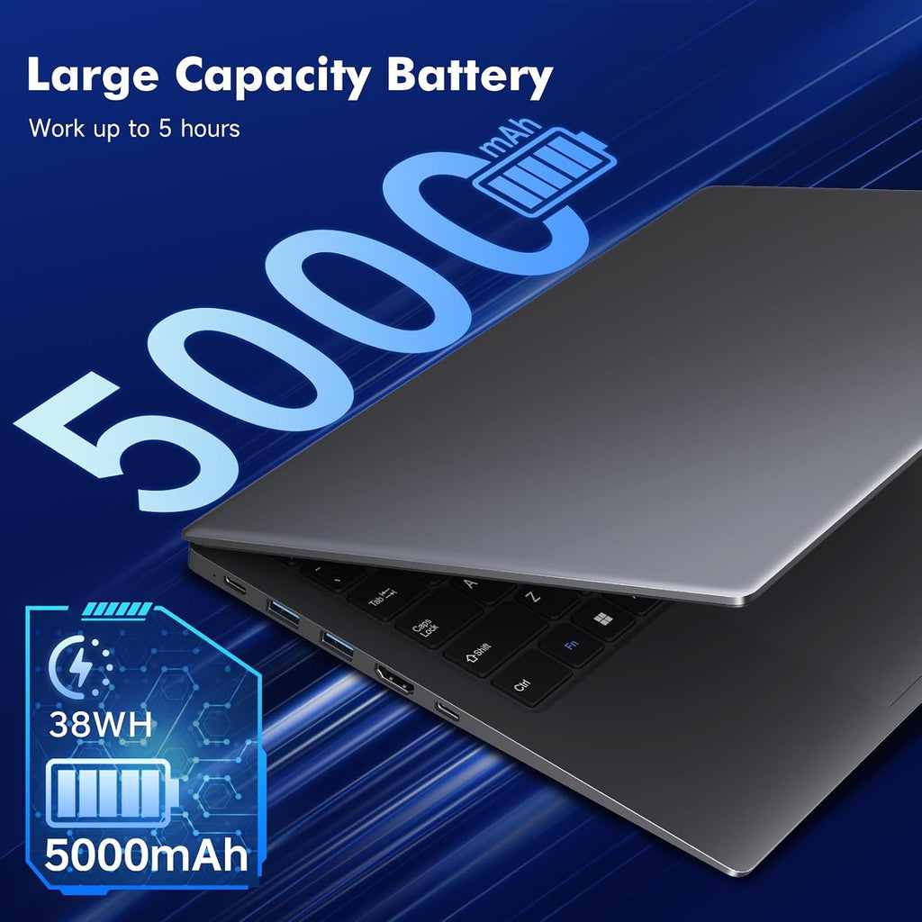 2026 Laptop Computer, Pentium Gold 6500Y (Beat Celeron, up to 3.4Ghz), 8GB RAM 128GB SSD, Bluetooth, Wifi, HDMI, USB-C PD, Privacy Webcam, 38Wh Battery, Thin & Portable Laptops, Work/Business