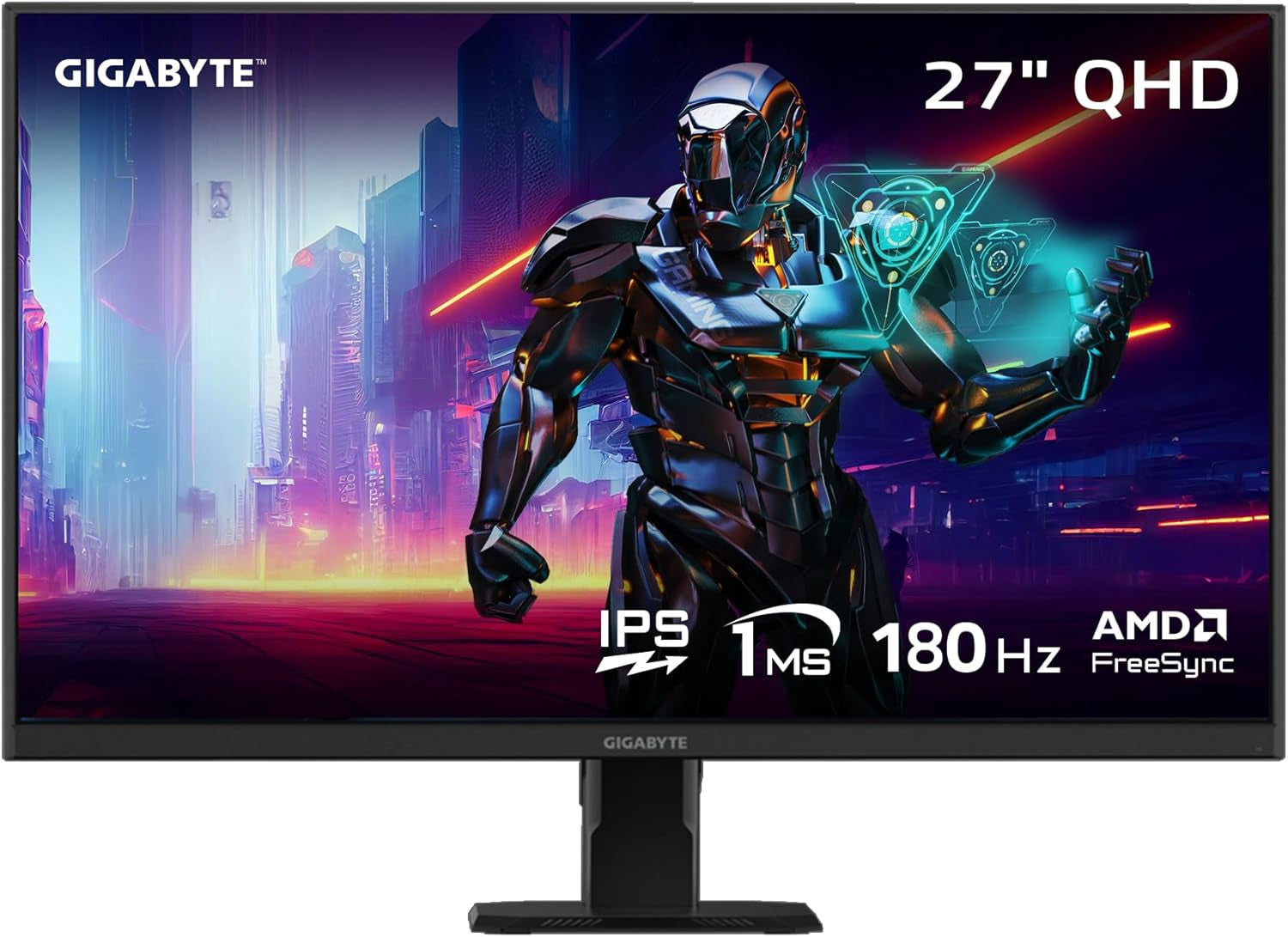 GIGABYTE - GS27QA SA - 27" IPS Gaming Monitor - QHD 2560X1440-180Hz - 1Ms MPRT - AMD Freesync - HDMI, DP - Black