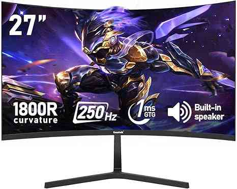 Gawfolk 27 Inch PC Computer Screen,1800R Curved Gaming 250Hz Monitors Limareoo Tech Default Title Default Title