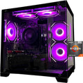 Gaming Desktop Computer PC,AMD Ryzen 5 5600,RTX3050 6GB,32GB DDR4 RAM and 1TB M.2 Nvme Pcle,Argb Fan,Wifi,Game Design Office Console,Sea View Room, Gaming PC Tower
