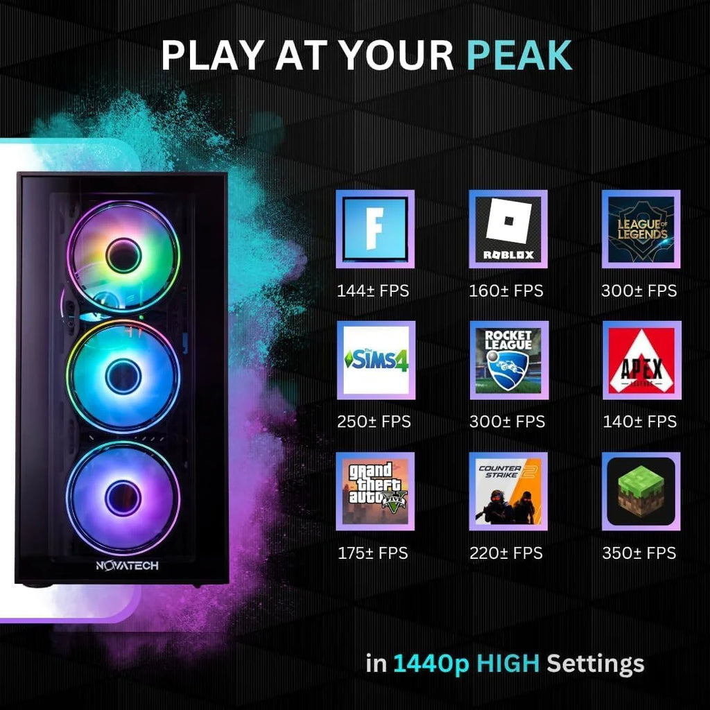 Gaming PC with 16GB RAM and 1TB SSD
