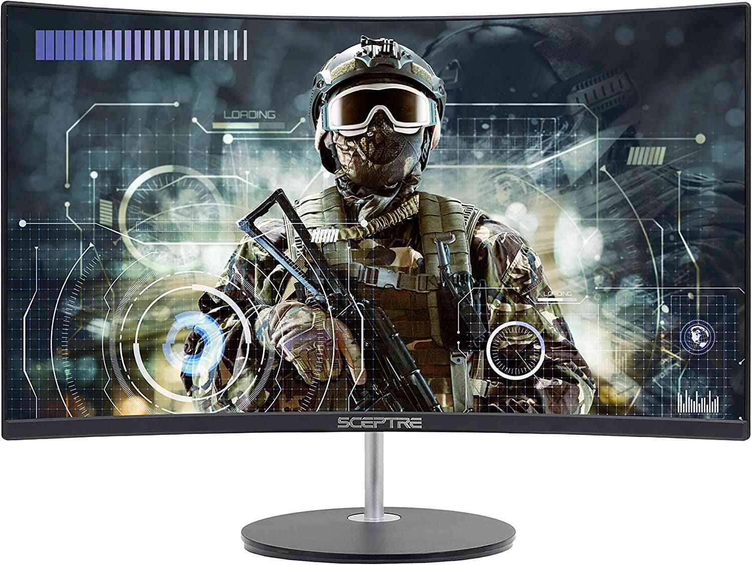 Curved 24-Inch Gaming Monitor 1080P R1500 98% Srgb HDMI X2 VGA Build-In Speakers, VESA Wall Mount Machine Black (C248W-1920RN Series)