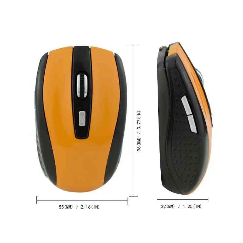 2.4G USB Red Optical Wireless Mouse 6D for Computer Laptop Gaming Mice Ergonomically-Designed Wireless Mouse