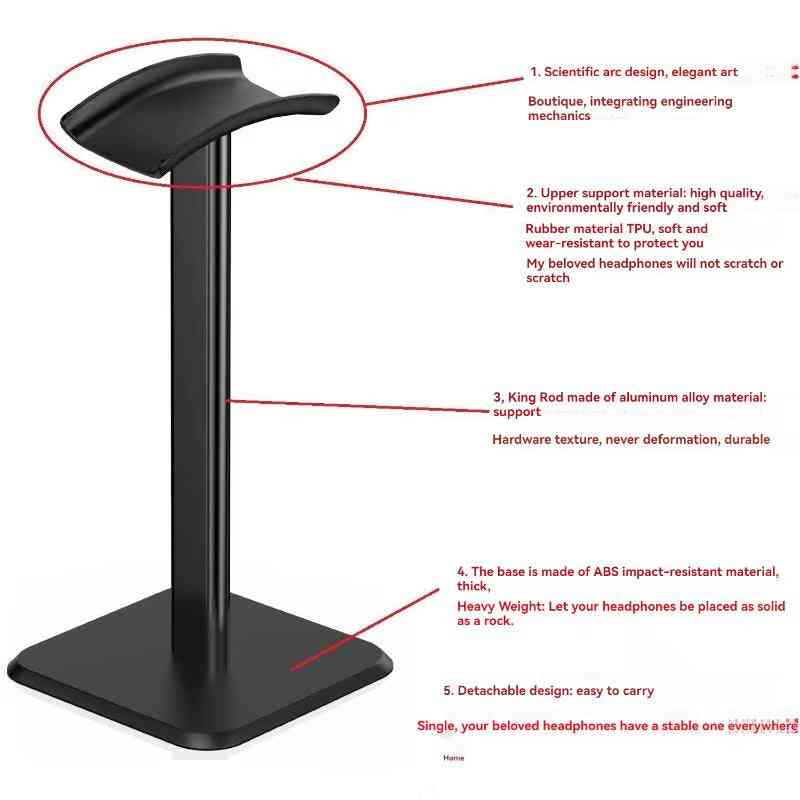 Universal Portable Gaming Desktop Headphone Support Holder Headset Holder Stable Stand Earphone Accessorise Headset Display Rack