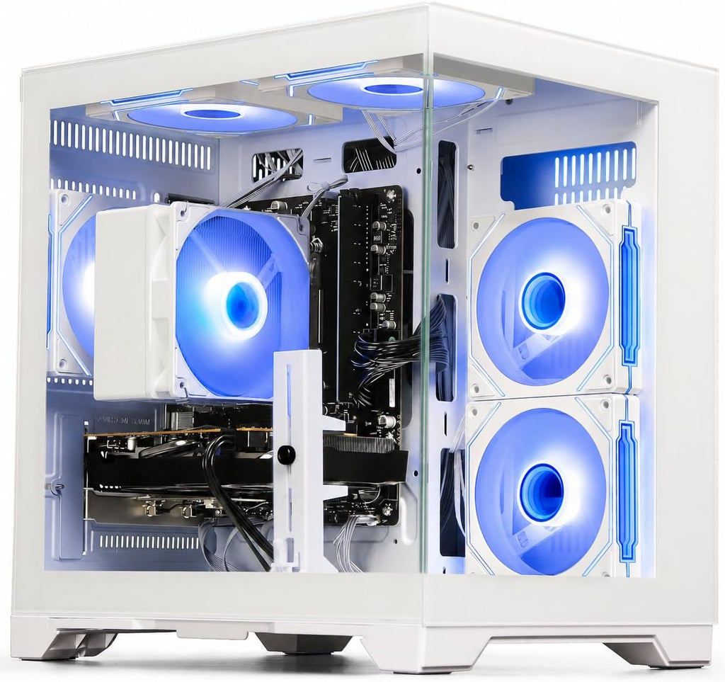 Gaming PC Desktop Ryzen 5 4500 | Geforce RTX 3050 6GB | 16GB DDR4 RAM | 512GB Nvme SSD | Wifi 6 | Tower PC for Gaming, Productivity, Streaming, Home Office