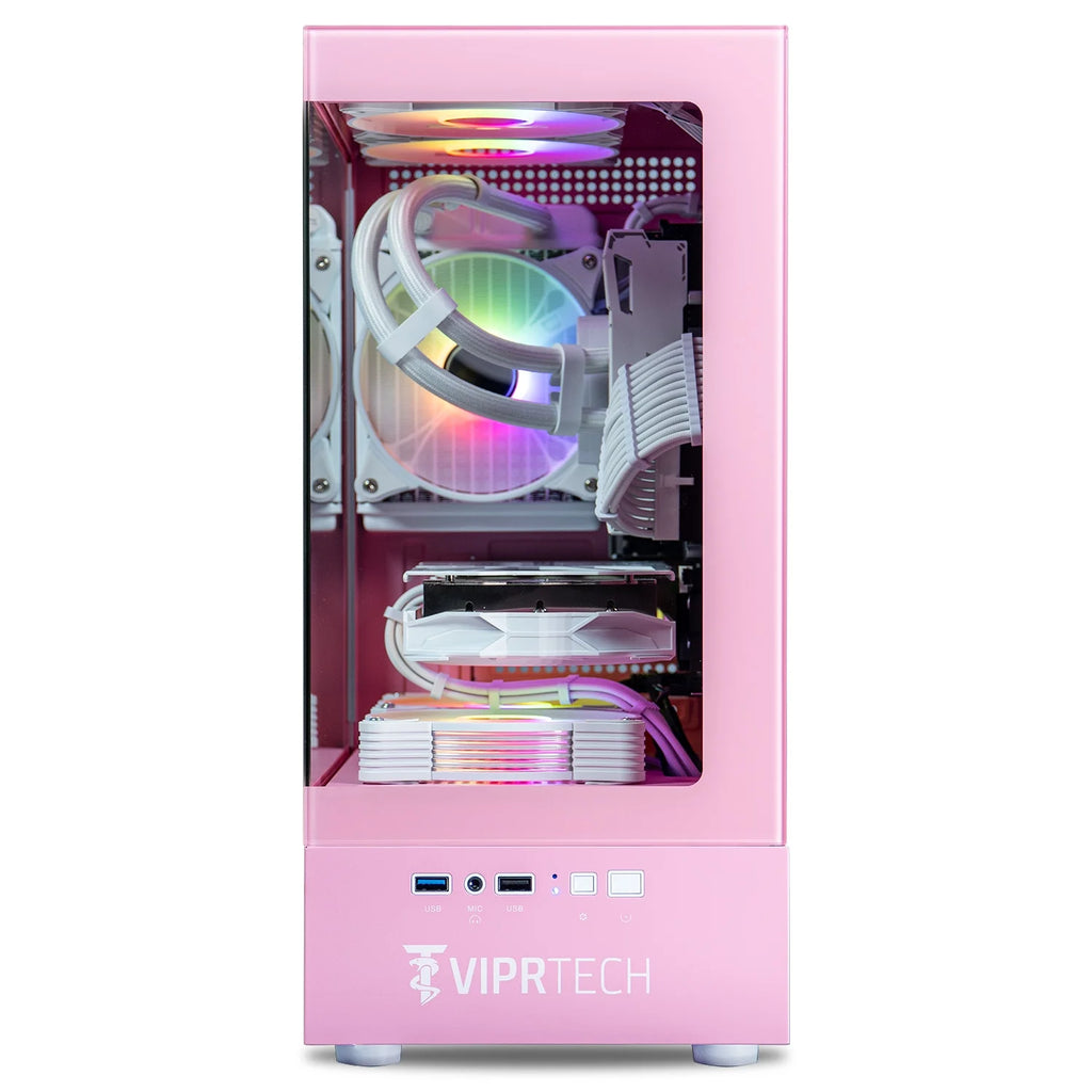 Stryker 4.0 Liquid-Cooled PC - AMD Ryzen 7 (4.4Ghz), RTX 5060 8GB, 16GB DDR4, 1TB SSD, Pink