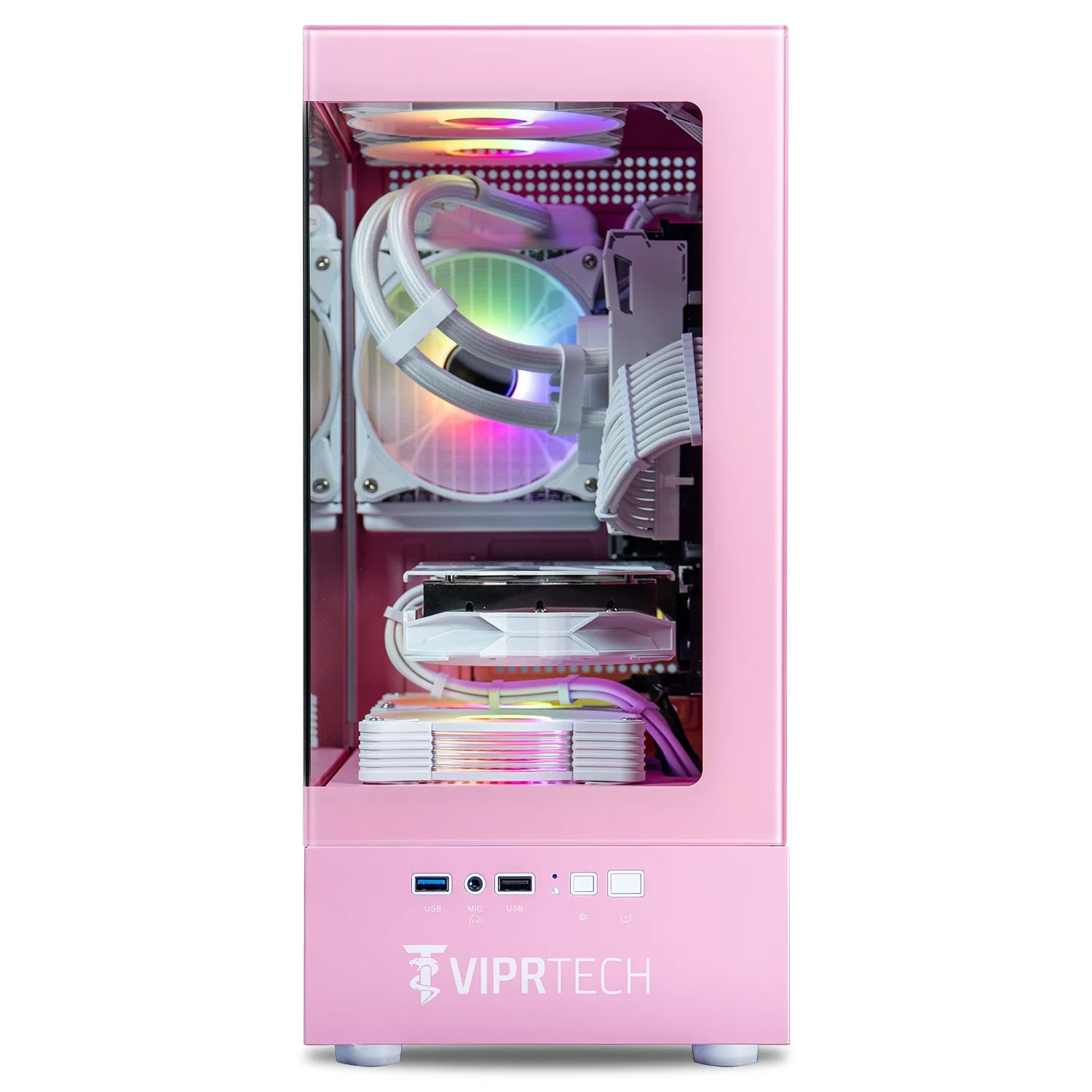 Stryker 4.0 Liquid-Cooled PC - AMD Ryzen 7 (4.4Ghz), RTX 5060 8GB, 16GB DDR4, 1TB SSD, Pink