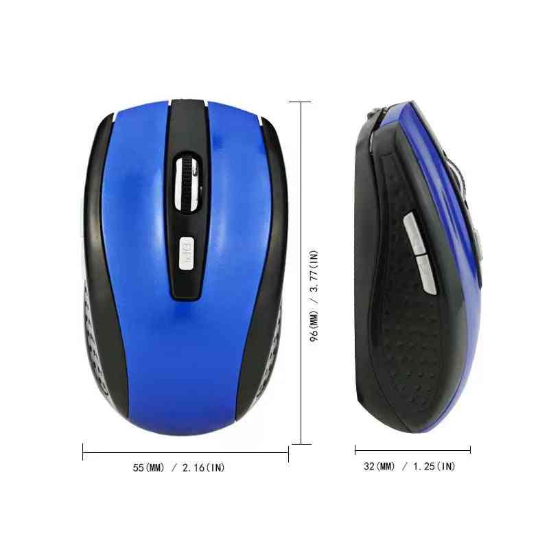 2.4G USB Red Optical Wireless Mouse 6D for Computer Laptop Gaming Mice Ergonomically-Designed Wireless Mouse