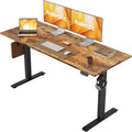Electric Standing Desk, 55 X 24 Inches Height Adjustable Desk, Sit Stand up for Work Office Home, Ergonomic Rising Computer Table with Memory Preset, Rustic Brown