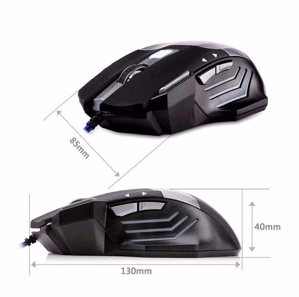 5500 DPI Gaming Mouse 7 Button USB Wired LED Breathing Fire Button Laptop PC