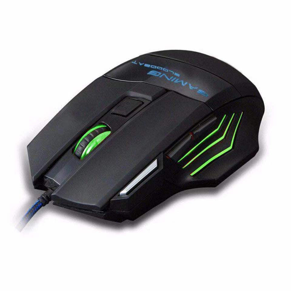 5500 DPI Gaming Mouse 7 Button USB Wired LED Breathing Fire Button Laptop PC