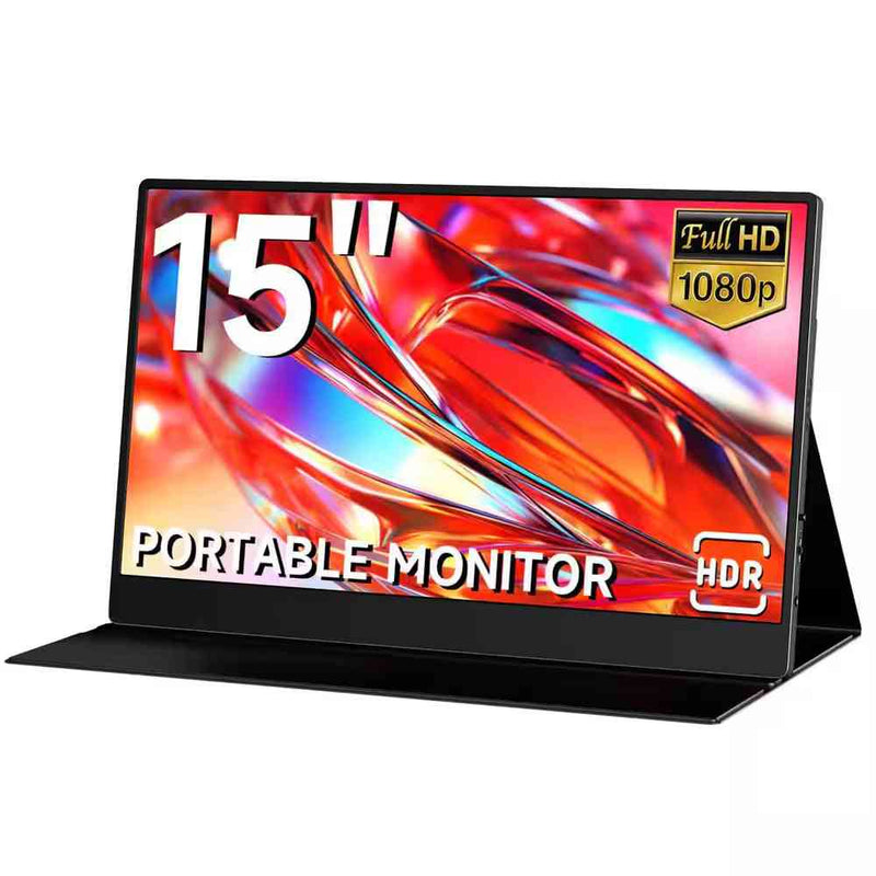 15 Inch FHD 1080P Portable Monitor USB-C HDMI HDR
