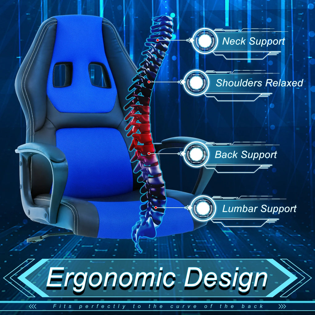 Ergonomic Gaming Chair with Adjustable Features