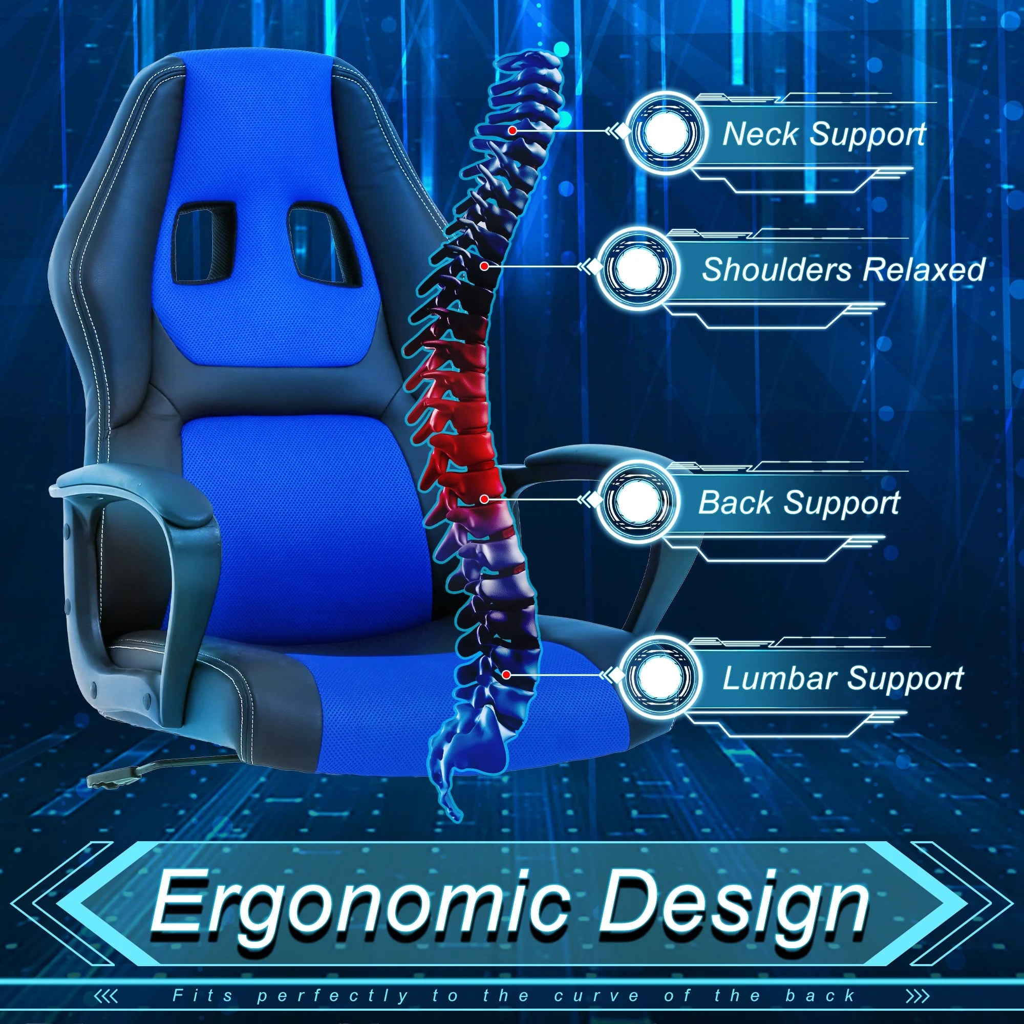 Ergonomic Gaming Chair with Adjustable Features