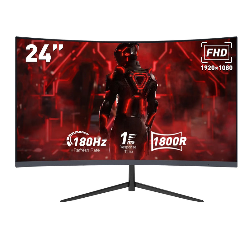 24 Inch Curved Gaming Monitor 180Hz 1Ms FHD 1080P