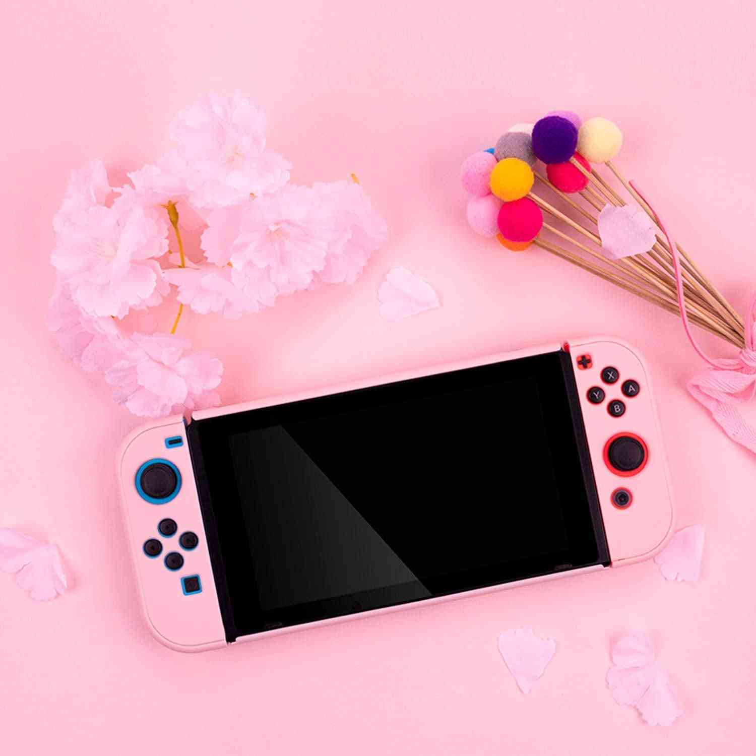 Switch Protective Case Slim Cover Case for Switch and Joy Con - Shock-Absorption and Anti-Scratch (Sakura Pink)