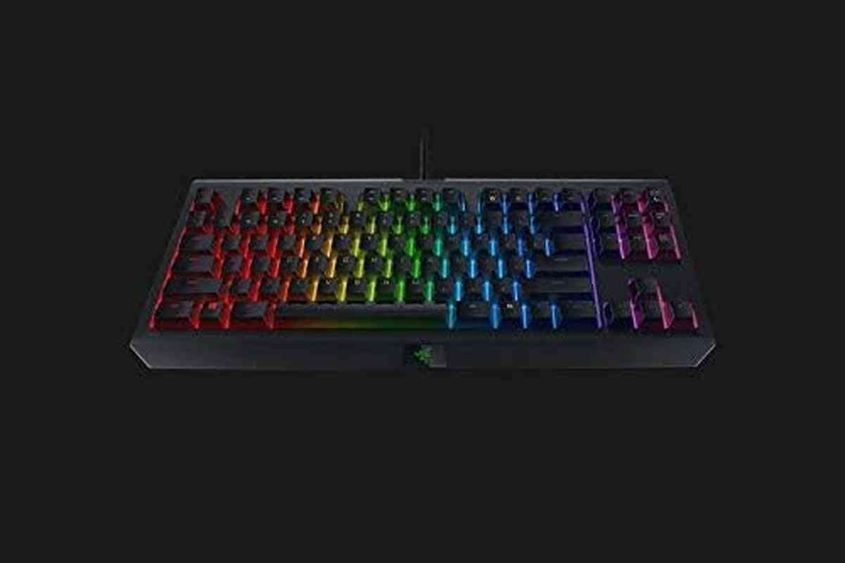 Razer Blackwidow TE Chroma V2 TKL Tenkeyless Mechanical Gaming Keyboard: Orange Key Switches, Tactile & Silent, Chroma RGB Lighting, Magnetic Wrist Rest, Programmable Macros, Classic Black